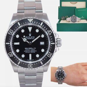 MINT Seadweller Rolex Black 40mm Watch New With Box
